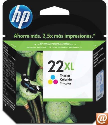 C9352CB - Cartucho de tinta original HP 22x L a Tricolor 11ml DJ D1360 D1455 D1460 D1560 D2345 D2360 D2460 F380 F4140 F4180 3940 4355 OJ J3680 4315